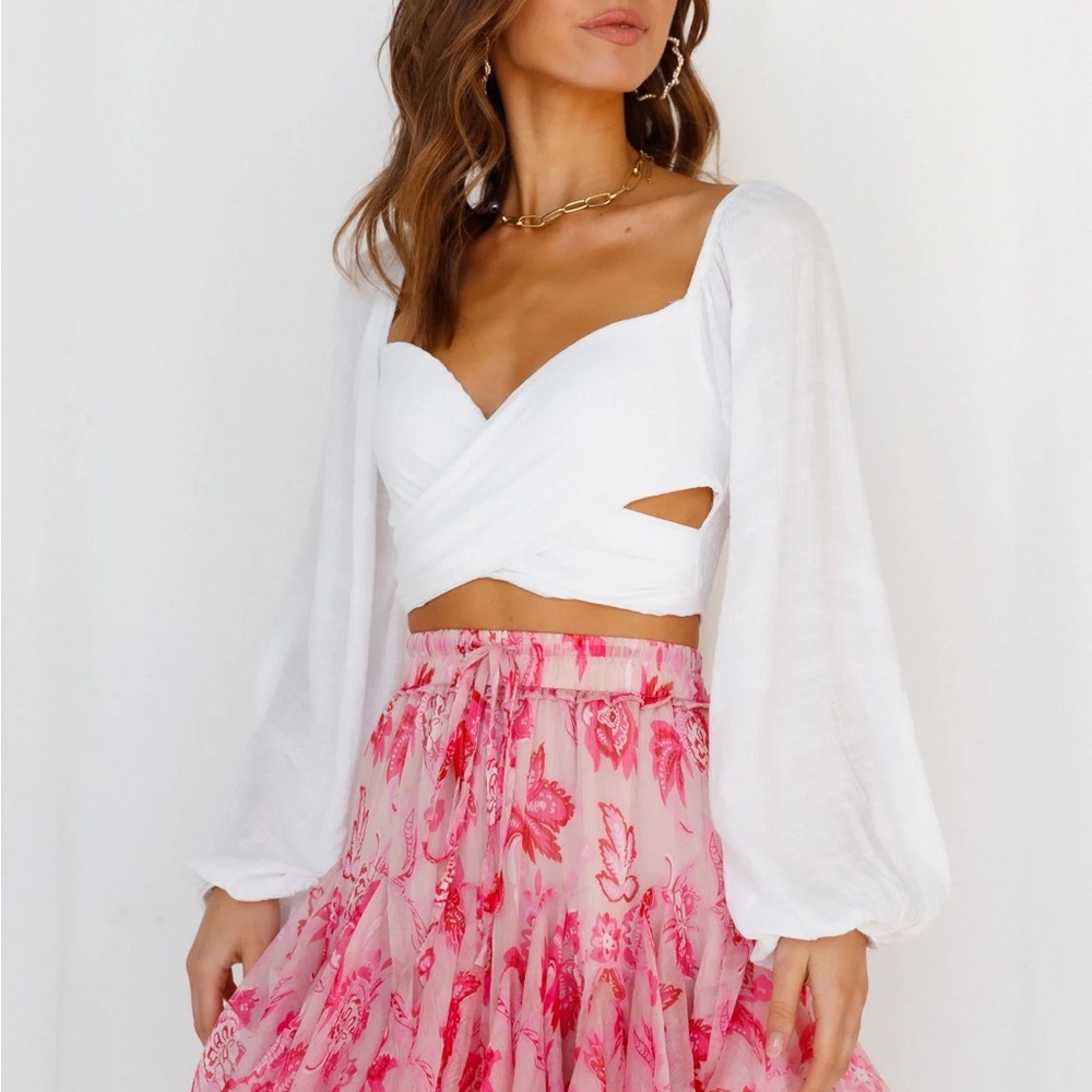 Swish it skirt - hello molly - Pink Floral Skirt - Picture 3 of 6